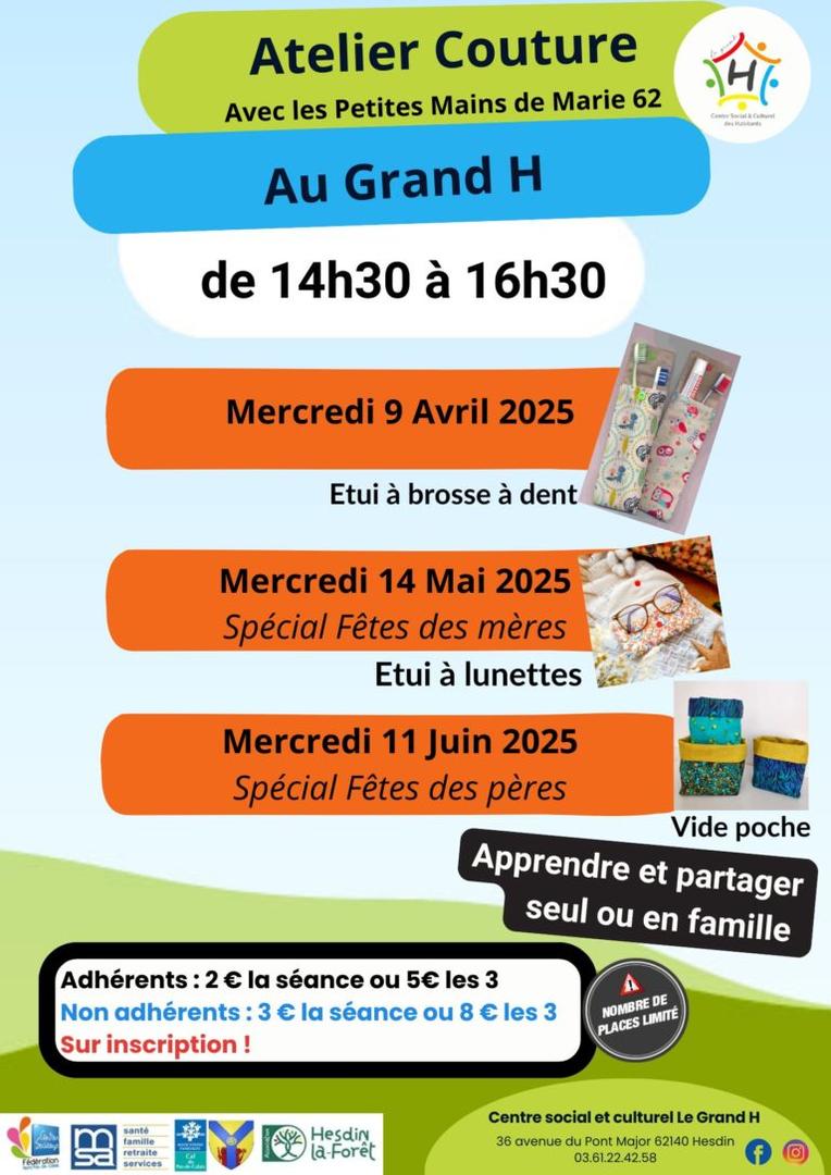 Lire la suite à propos de l’article Atelier couture spécial fête des mères