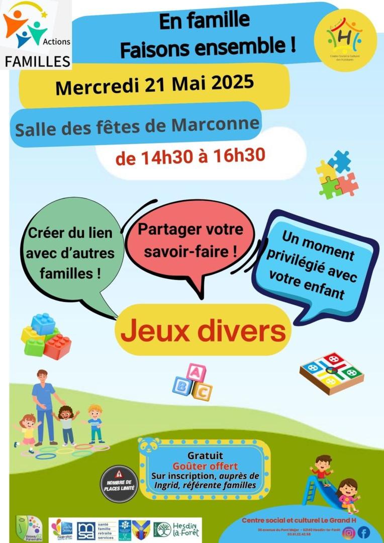 Lire la suite à propos de l’article Actions familles : jouons ensemble !