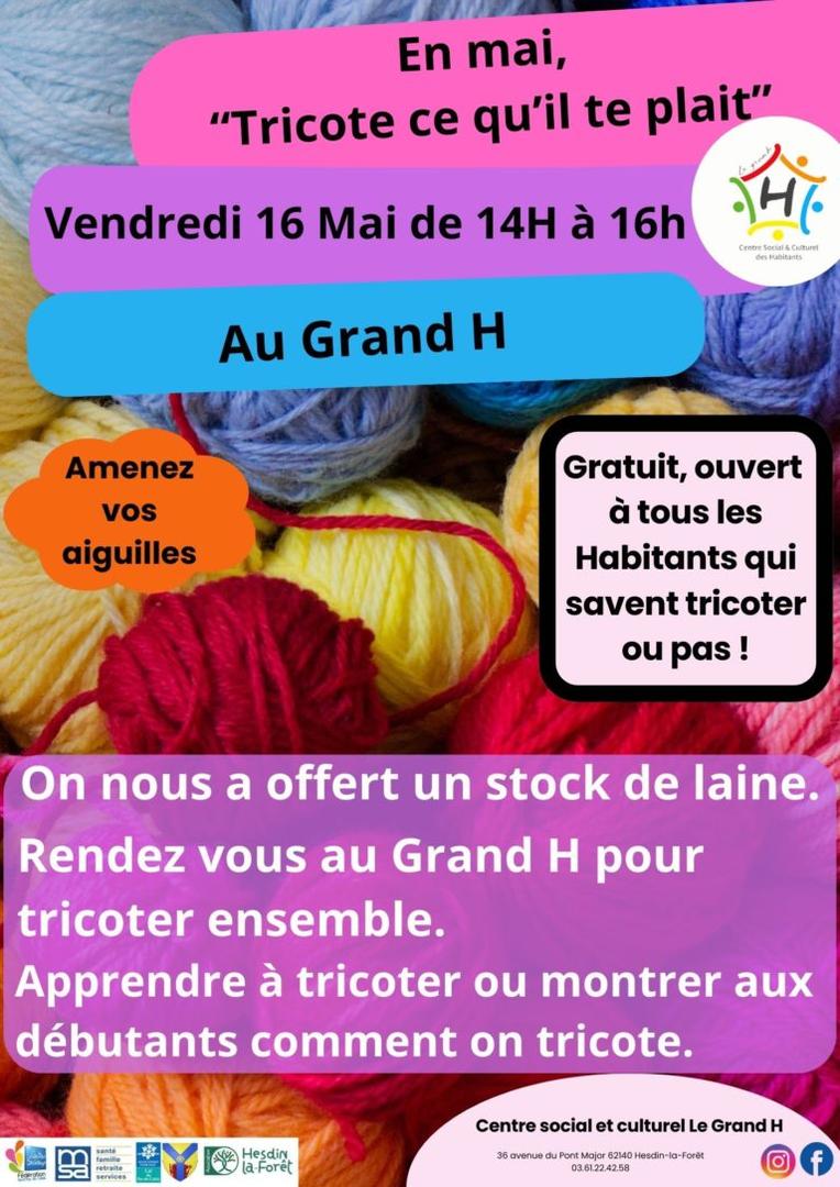 Lire la suite à propos de l’article Atelier Tricot